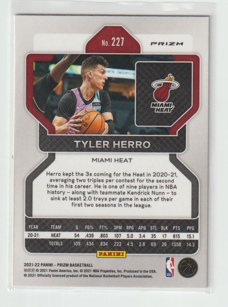 227 Tyler Herro - Miami Heat Silver Prizm
