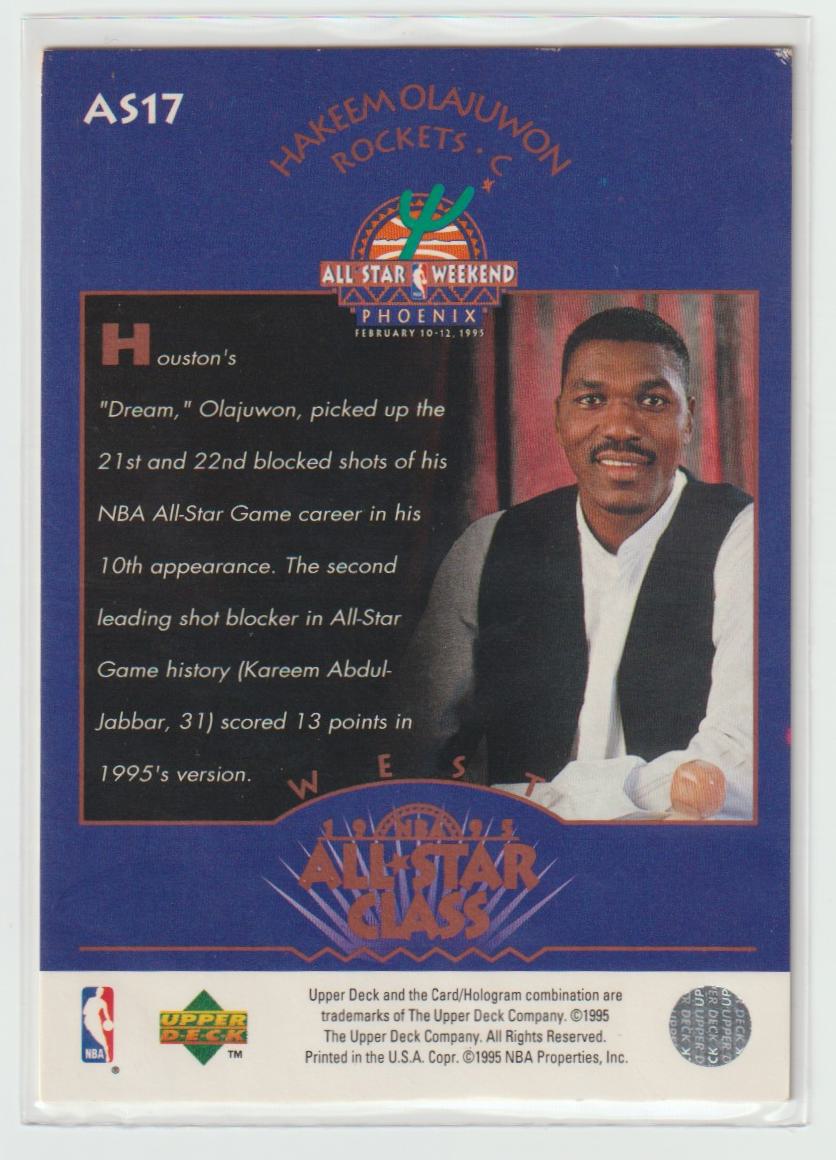 All Star Weekend AS17 Hakeem Olajuwon Houston Rockets