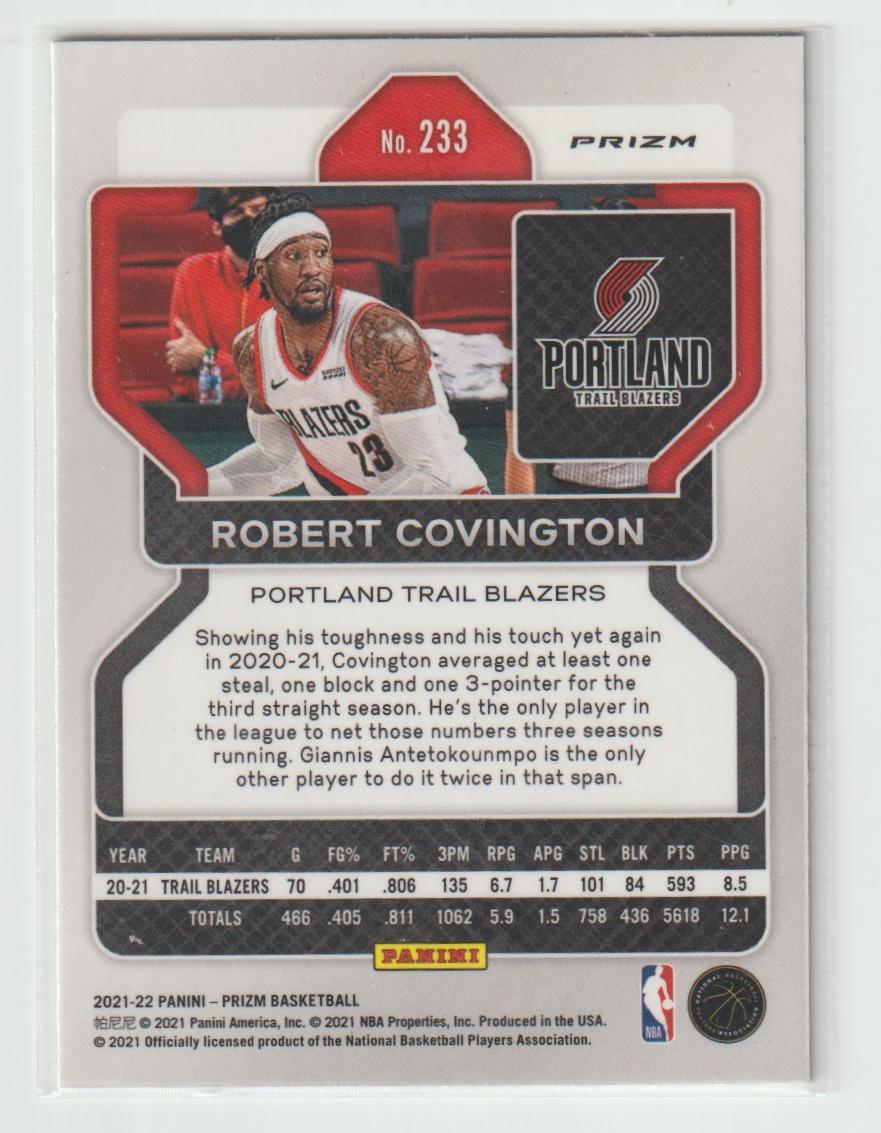 233 Robert Covington - Portland Trail Blazers Green Prizm