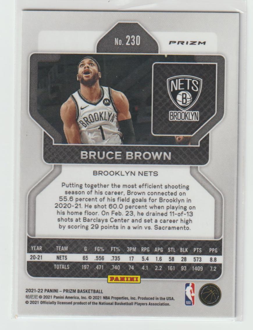 230 Bruce Brown - Brooklyn Nets Green Prizm