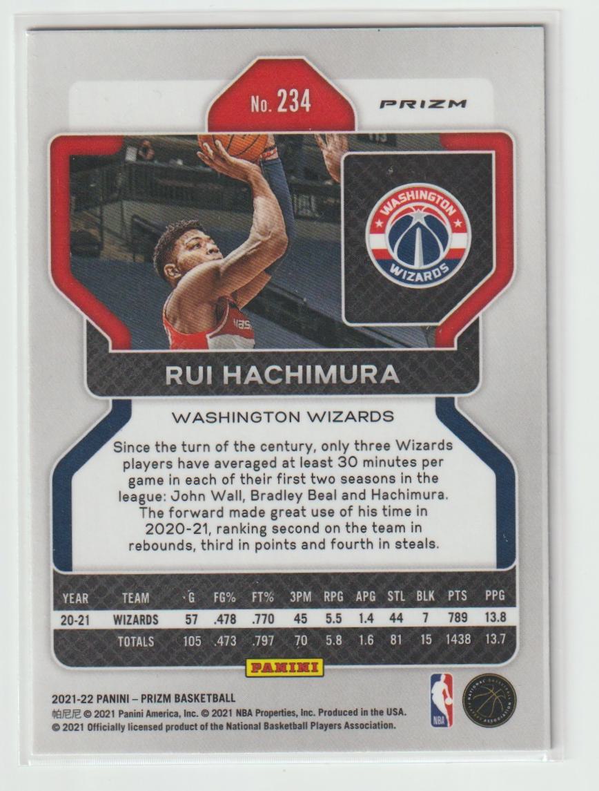 234 Rui Hachimura - Washington Wizards Green Prizm