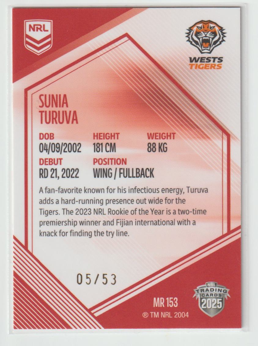 MR153 TIGERS SUNIA TURUVA 5/53