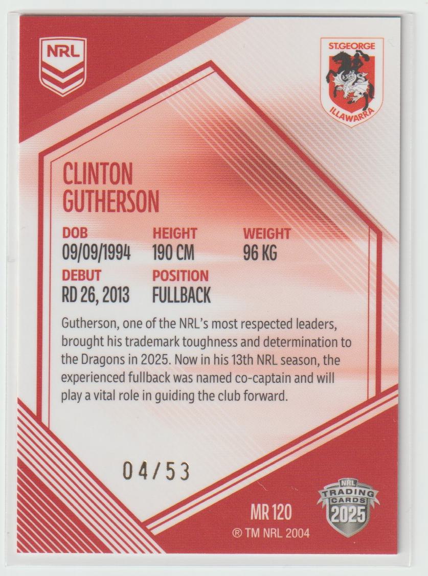 Mojo Ruby MR120 CLINTON GUTHERSON 4/53