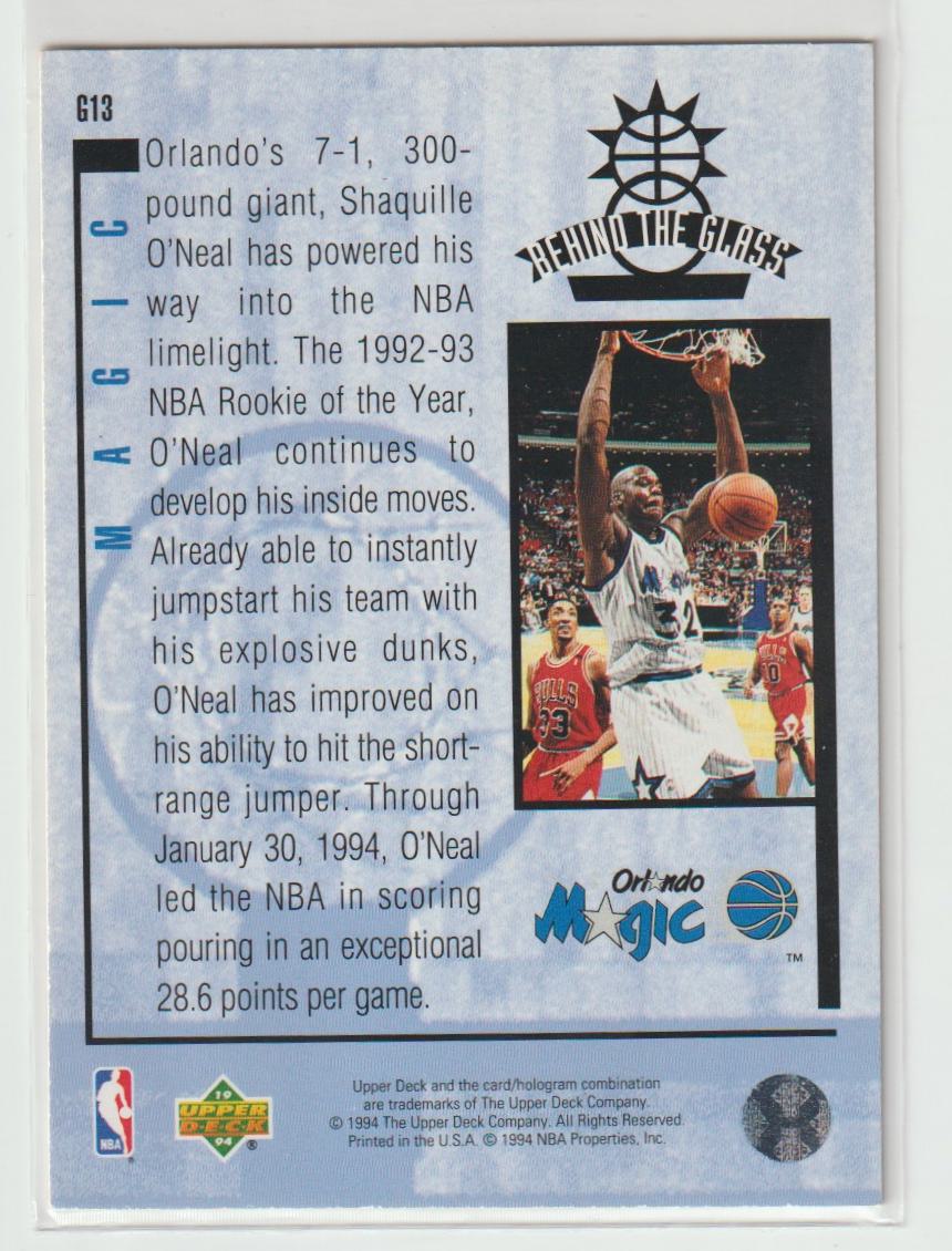 Behind the Glass G13 Shaquille O'Neal Orlando Magic