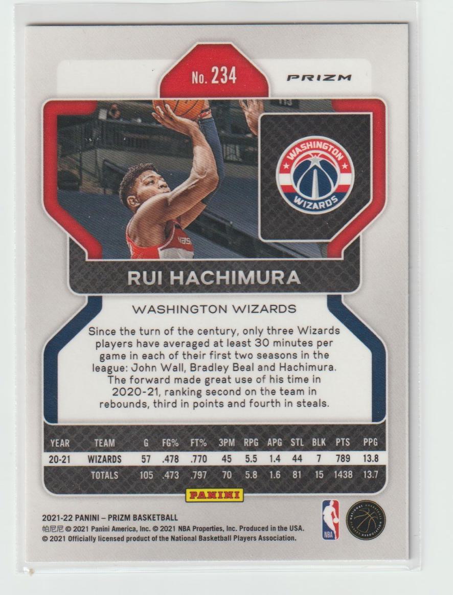 234 Rui Hachimura - Washington Wizards Silver Prizm