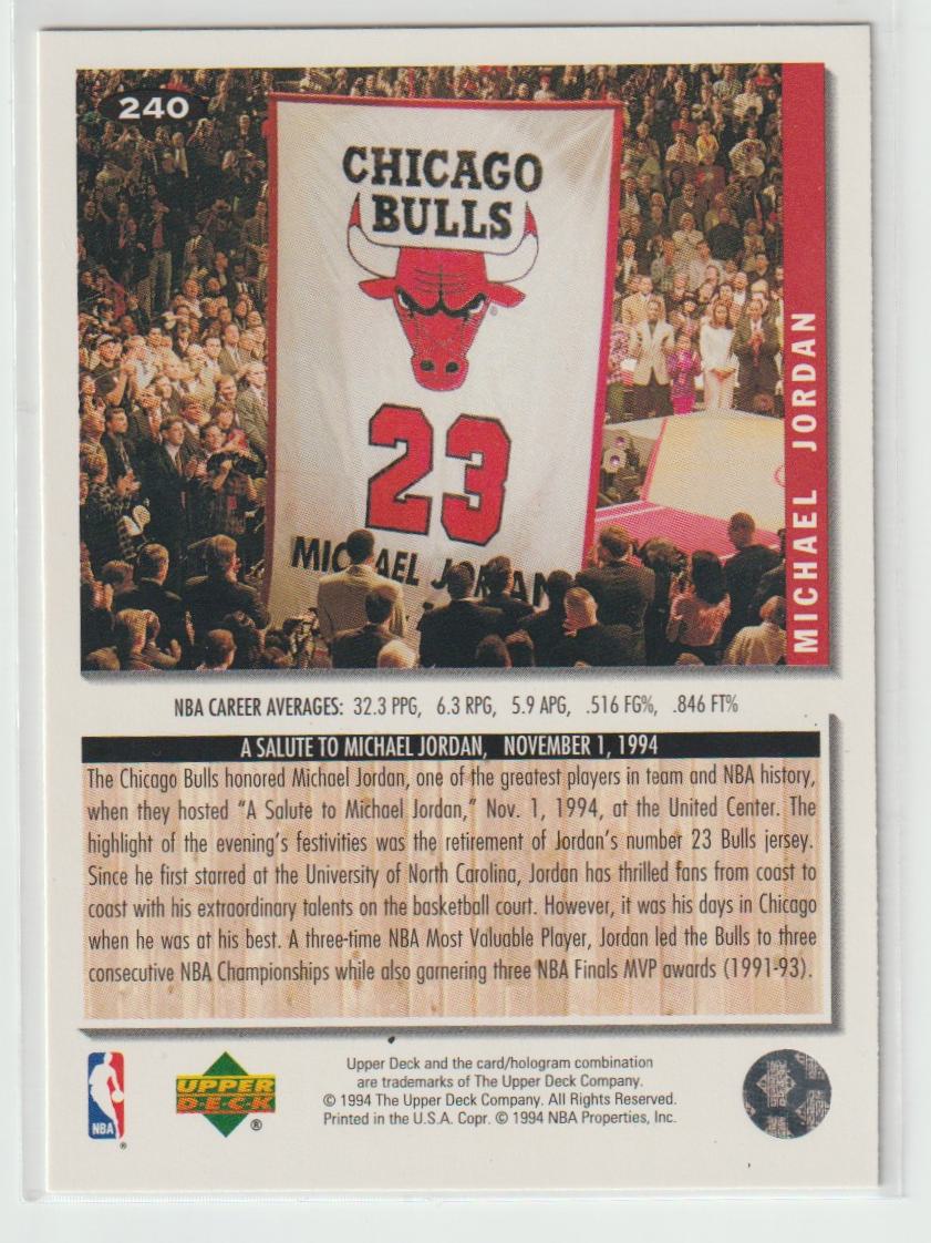 240 Michael Jordan Chicago Bulls Silver Foil Signature