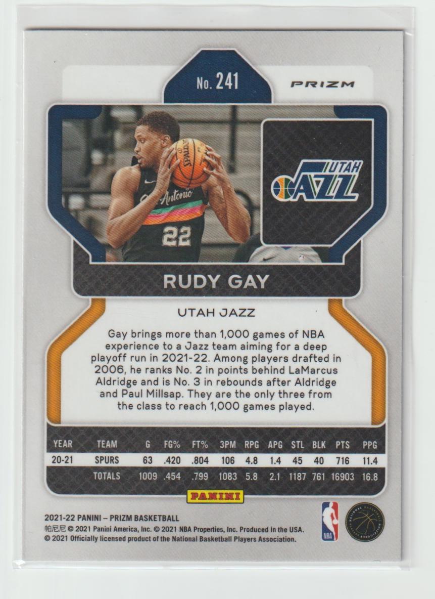 241 Rudy Gay - Utah Jazz Silver