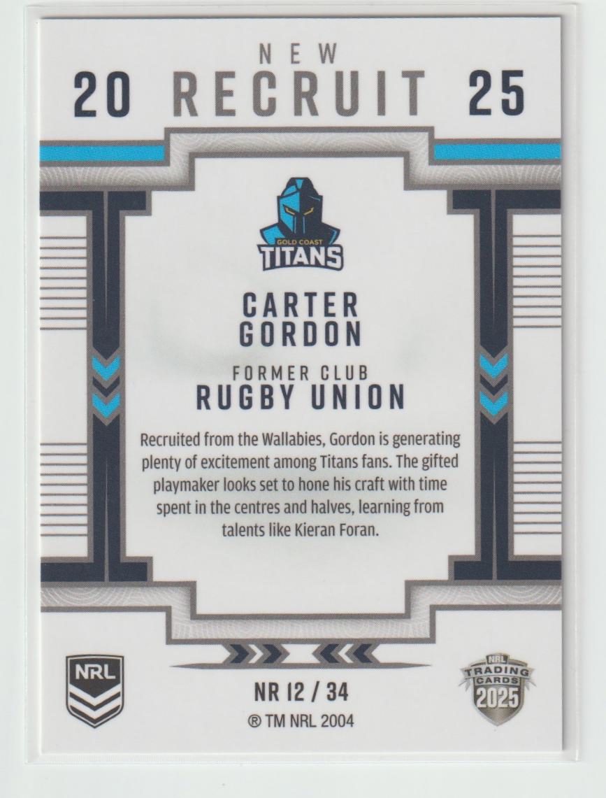 NR12/34 TITANS CARTER GORDON