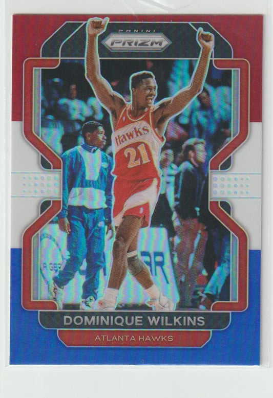 252 Dominique Wilkins - Atlanta Hawks Red White Blue Prizm