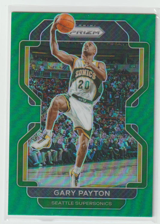 257 Gary Payton - Seattle Supersonics Green Prizm