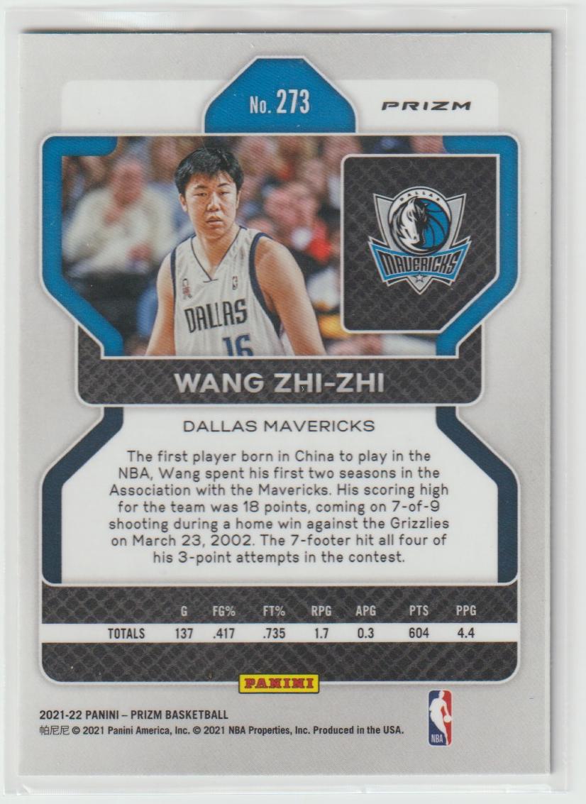 273 Wang Zhi-zhi - Dallas Mavericks Silver Prizm