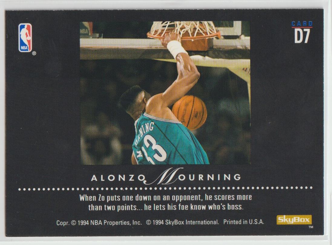 1993/94 Skybox Dynamic Dunks Complete Set of 9 cards