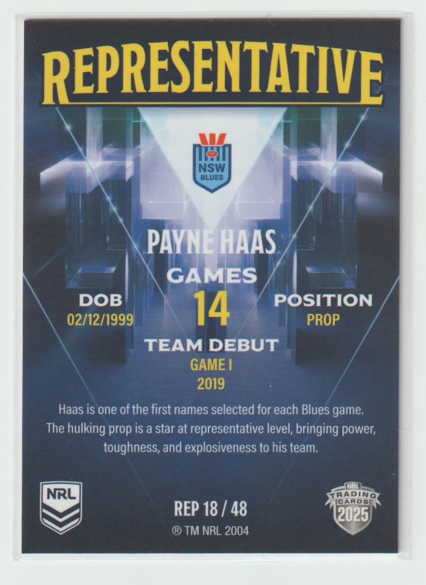 REP18/48 NSW BLUES PAYNE HAAS