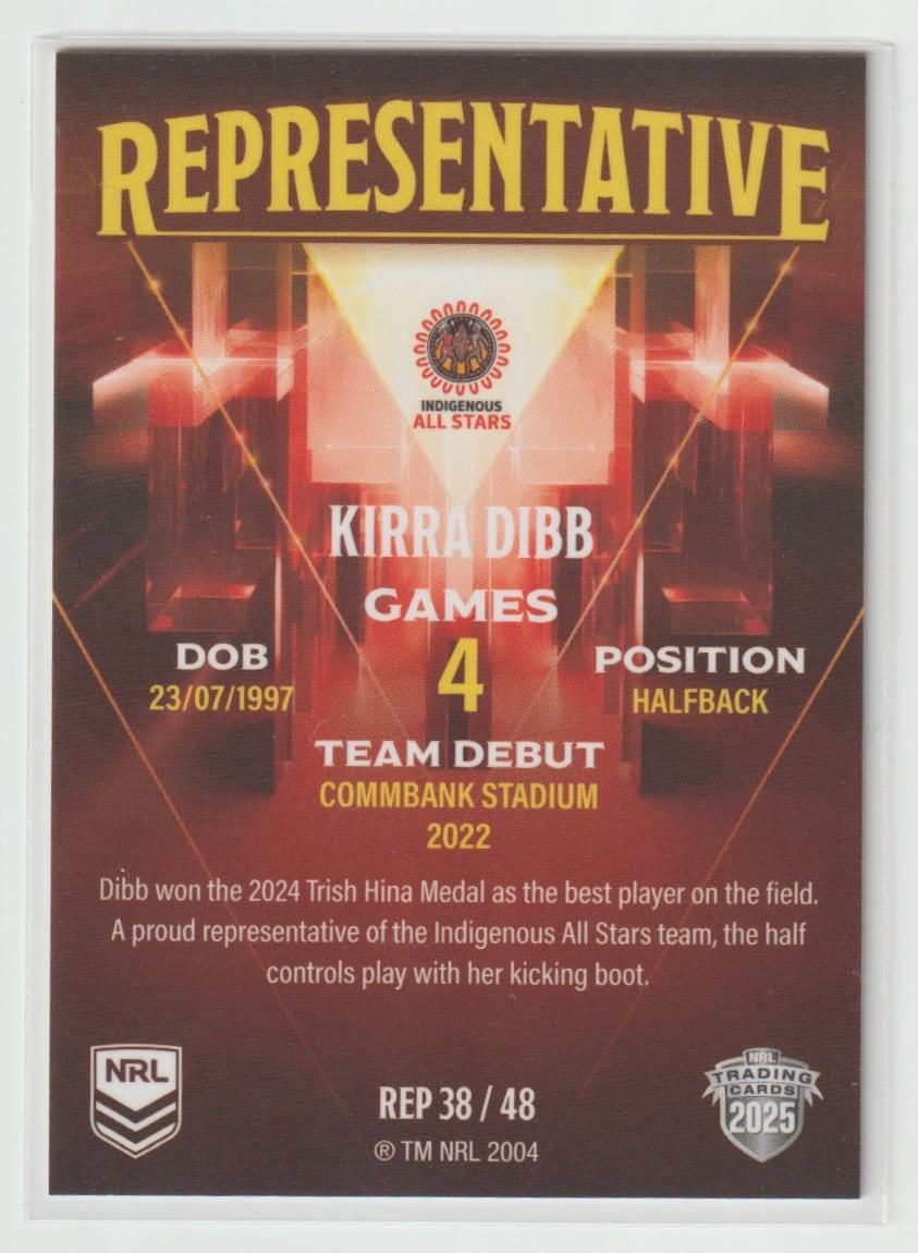 REP38/48 INDIGENOUS ALL STARS KIRRA DIBB