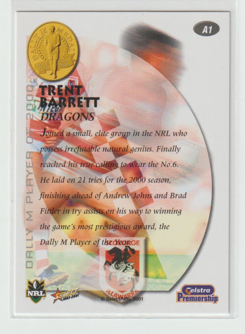 Acolades A1 Trent Barrett St George Illawarra Dragons