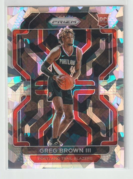 291 Greg Brown III - Portland Trail Blazers Ice Prizm