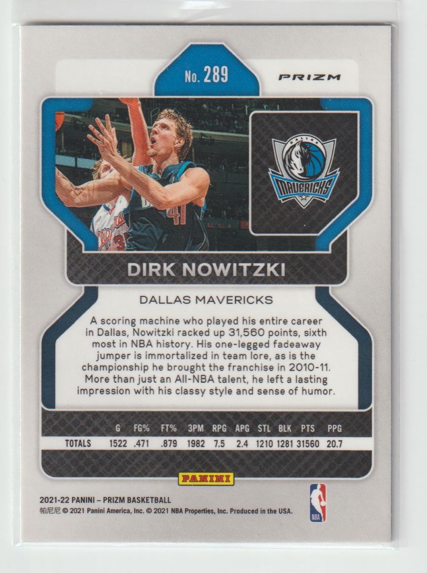 289 Dirk Nowitzki - Dallas Mavericks Ice Prizm