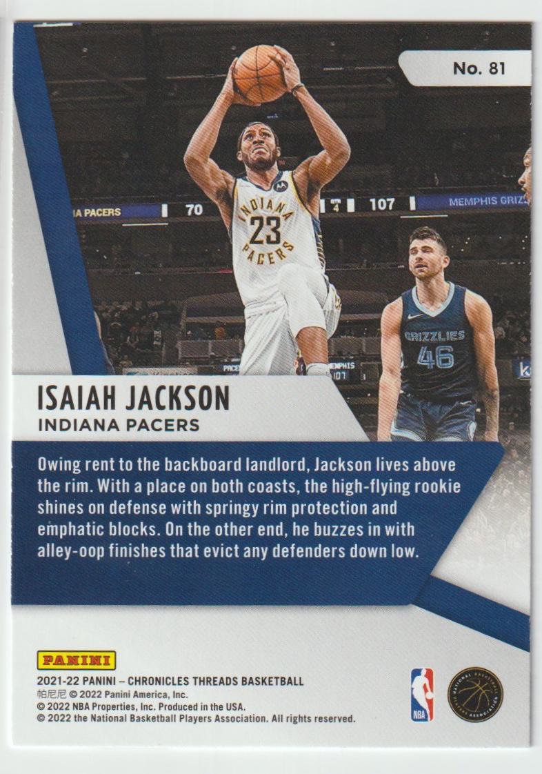081 Isaiah Jackson - Indiana Pacers Green