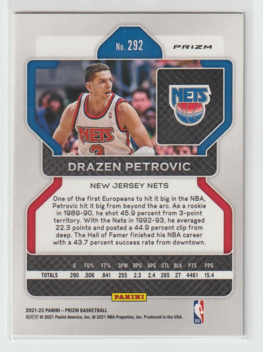 292 Drazen Petrovic - New Jersey Nets Ice Prizm
