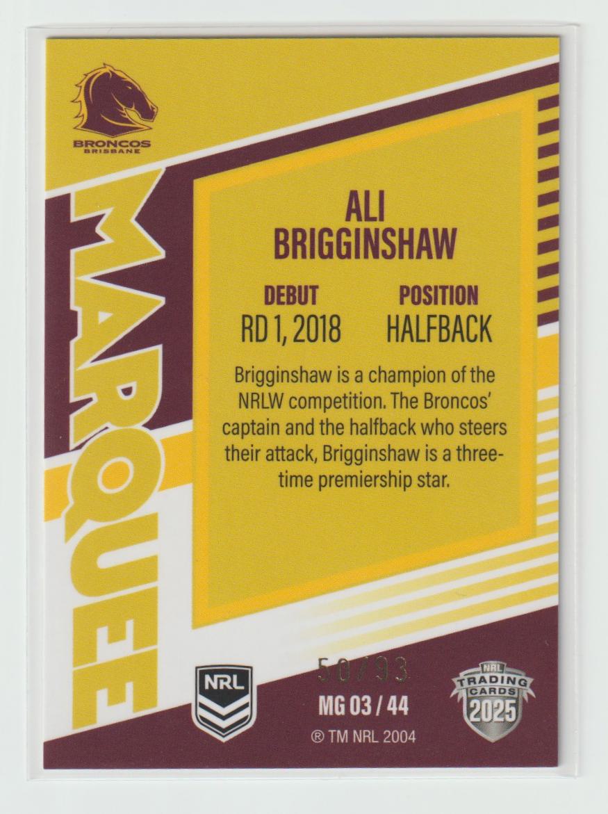 MG03/44 BRONCOS ALI BRIGGINSHAW 50/93