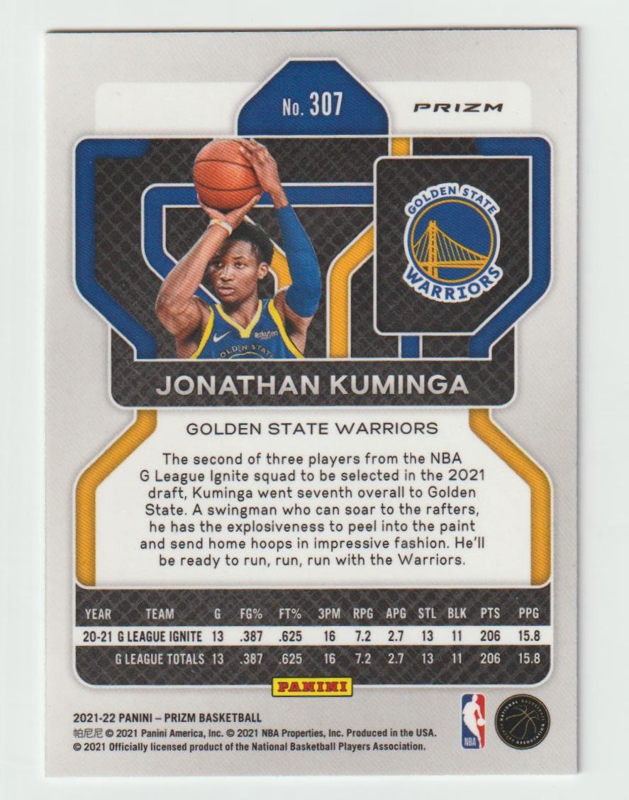 307 Jonathan Kuminga - Golden State Warriors Green Prizm
