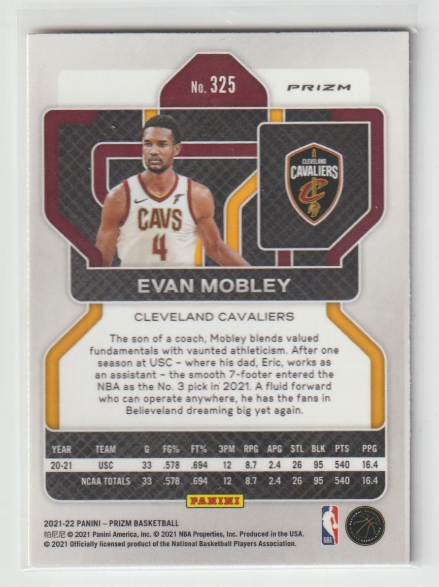 325 Evan Mobley - Cleveland Cavaliers Red Ice Prizm