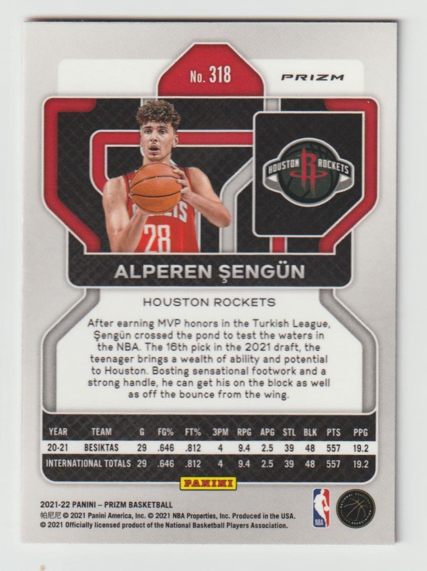 318 Alperen Sengun - Houston Rockets Red Ice Prizm