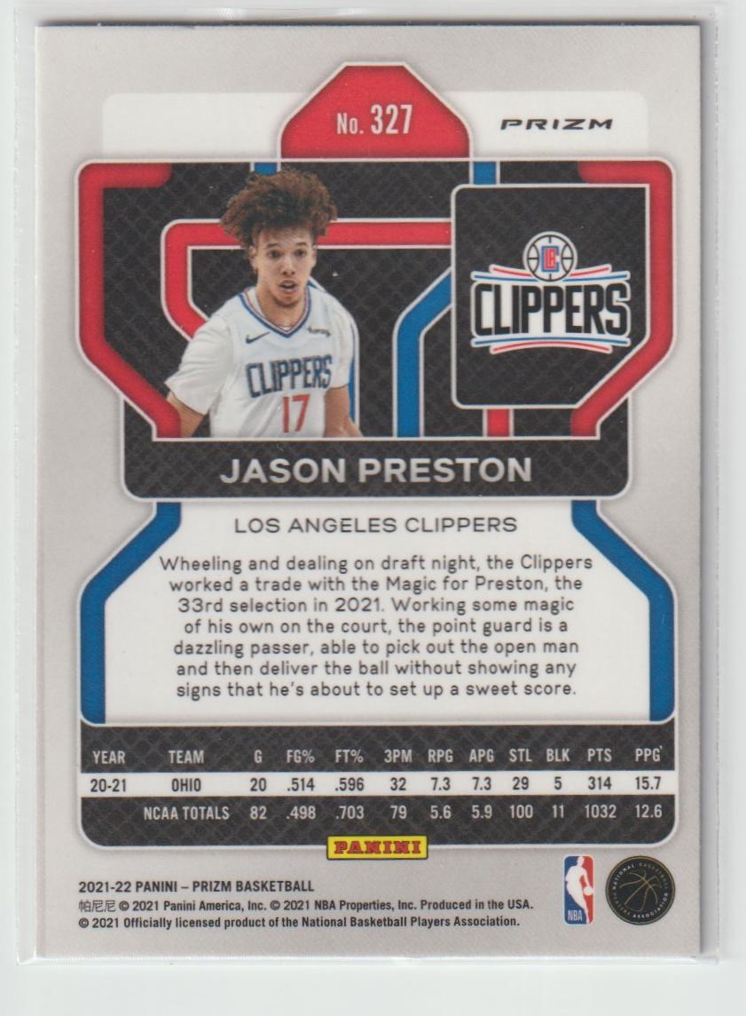 327 Jason Preston - Los Angeles Clippers 75th Anniversary
