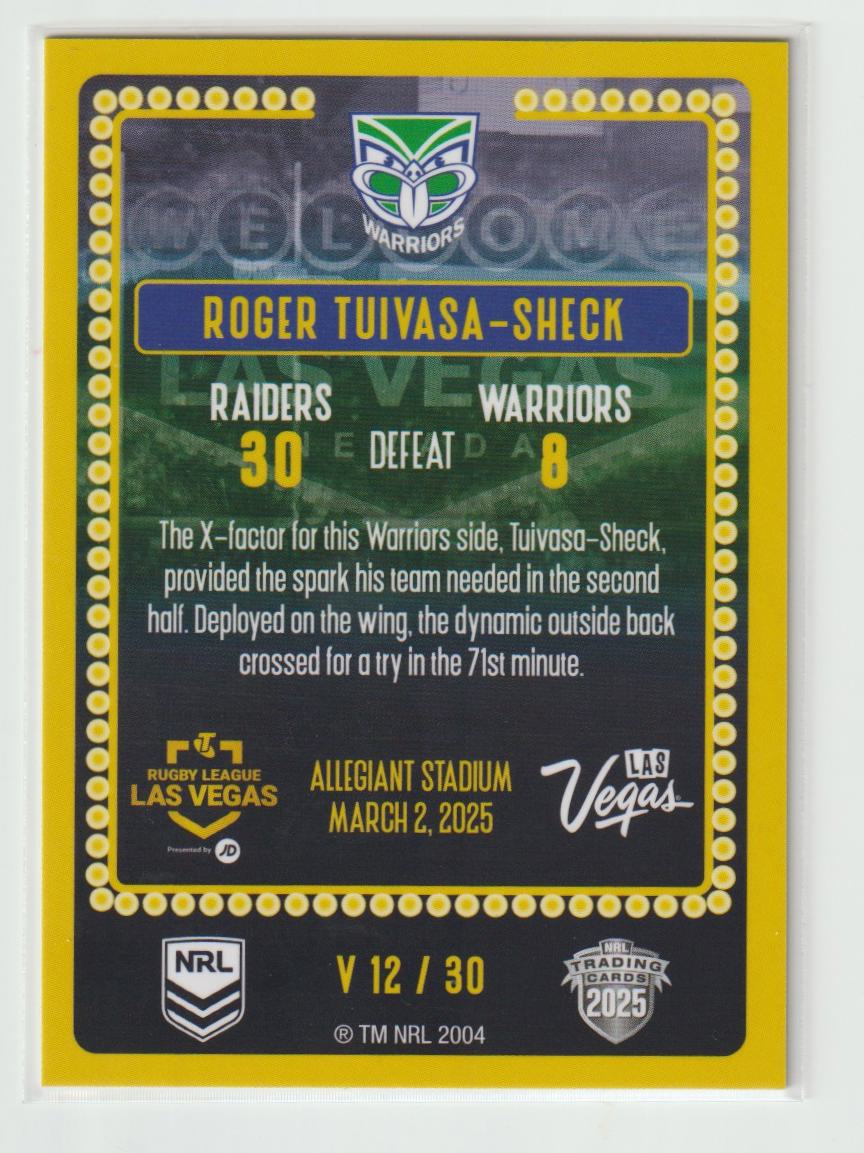 V12/30 WARRIORS ROGER TUIVASA-SHECK