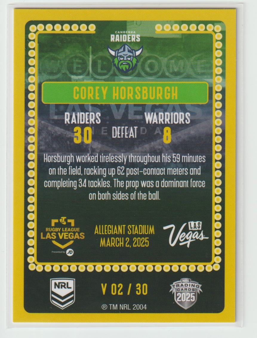 V2/30 RAIDERS COREY HORSBURGH