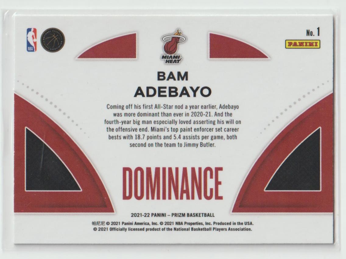 Dominance 001 Bam Adebayo - Miami Heat