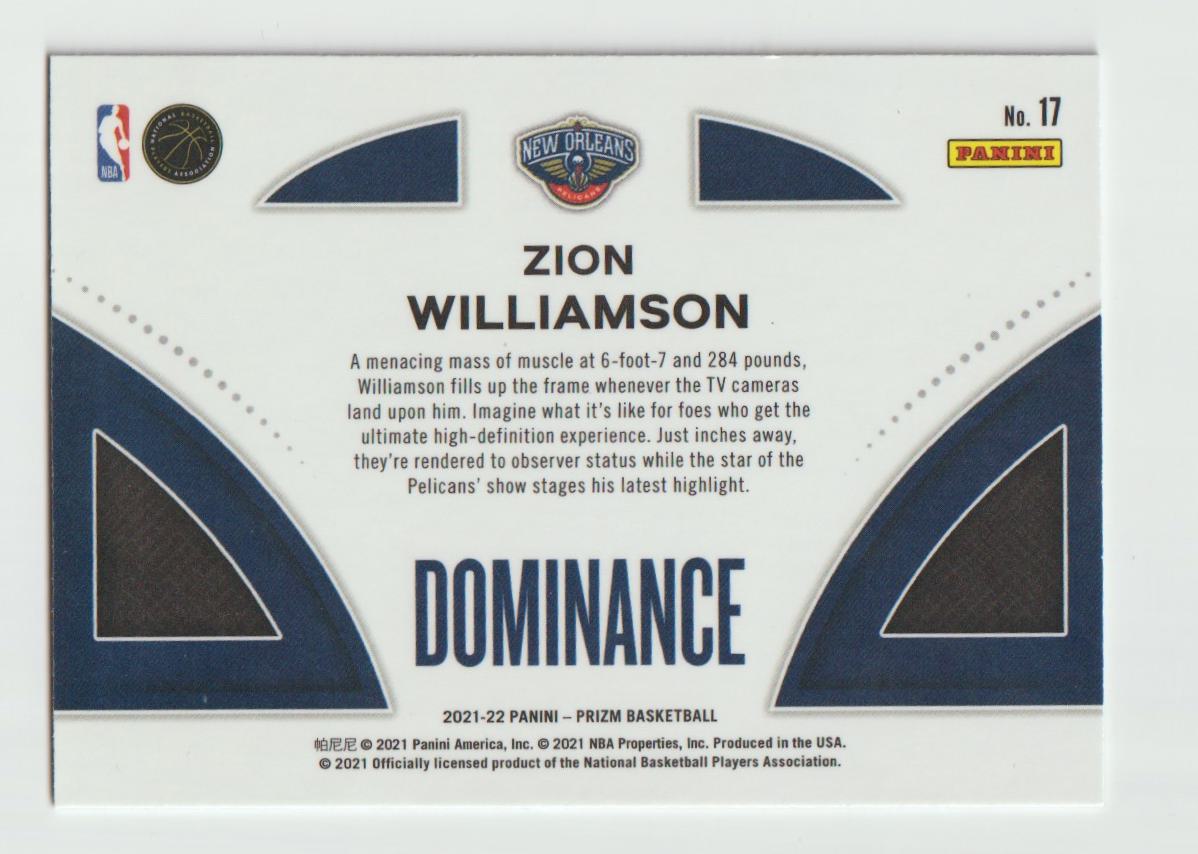 Dominance 017 Zion Williamson - New Orleans Pelicans