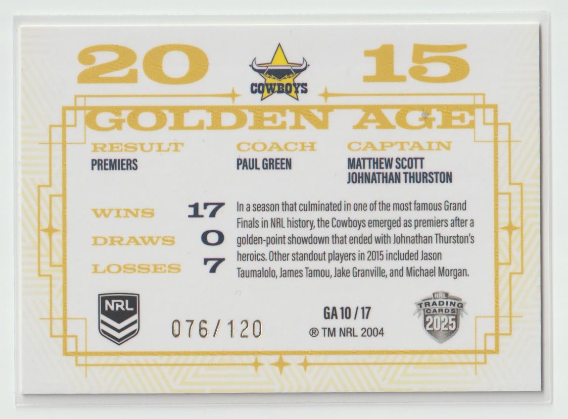 Golden Age GA 10/17 COWBOYS 2015 76/120
