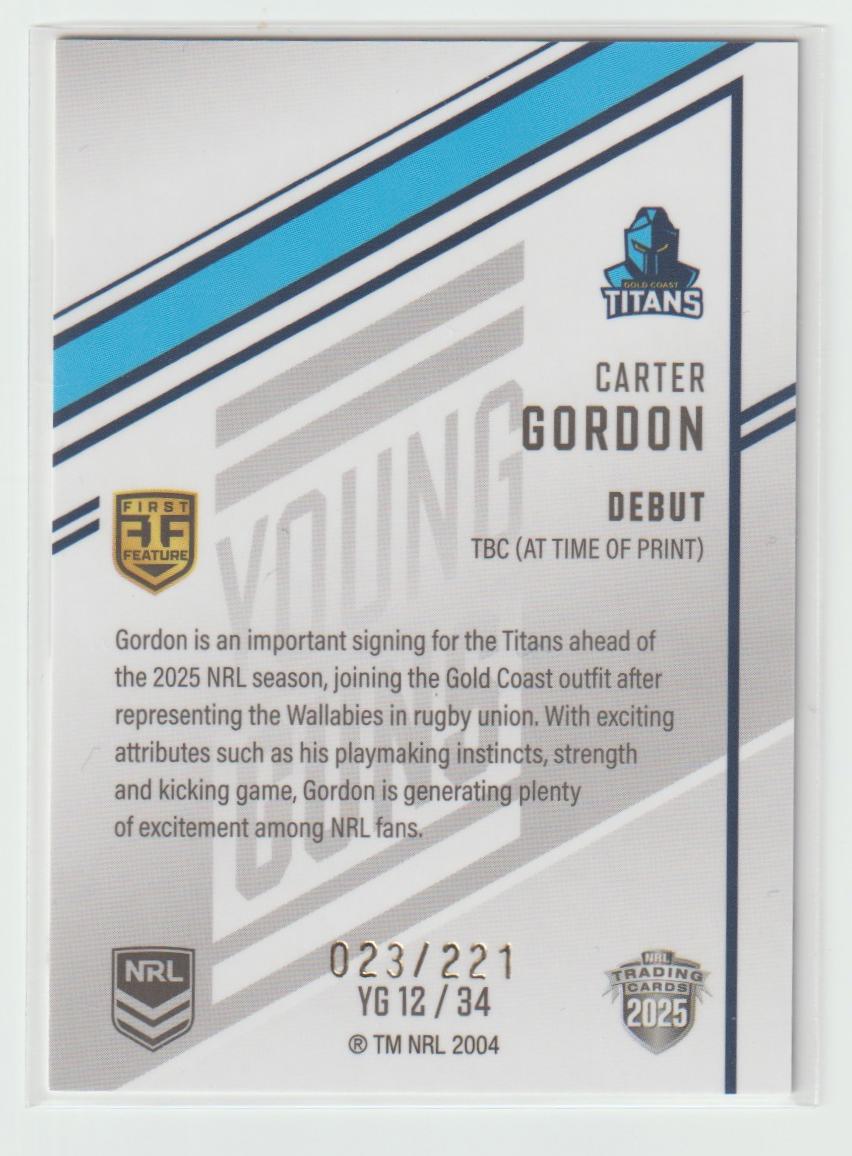 YG12/34 TITANS CARTER GORDON 23/221
