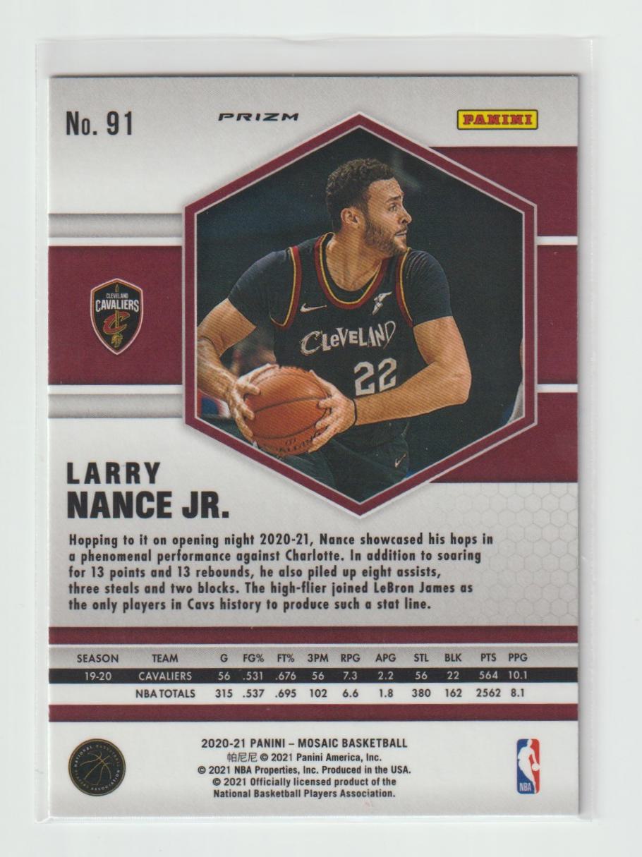 091 Larry Nance Jr. - Cleveland Cavaliers Silver Prizm