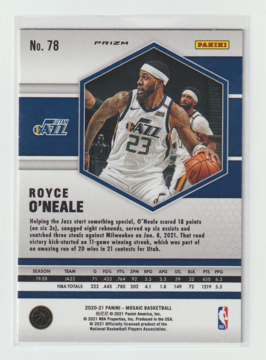 078 Royce O'Neale - Utah Jazz Mosaic Prizm