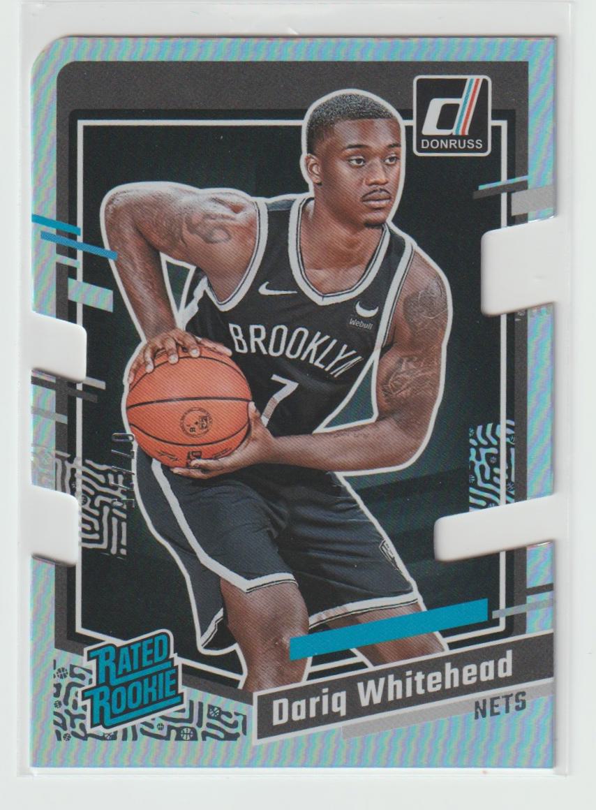 240 Dariq Whitehead Brooklyn Nets 07/75 Silver Press Proof Die Cut
