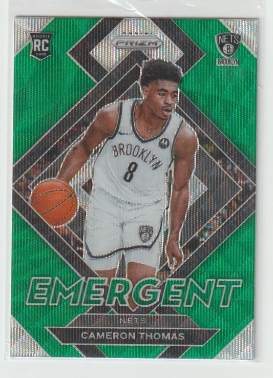 Emergent 004 Cameron Thomas - Brooklyn Nets Green Wave Prizm