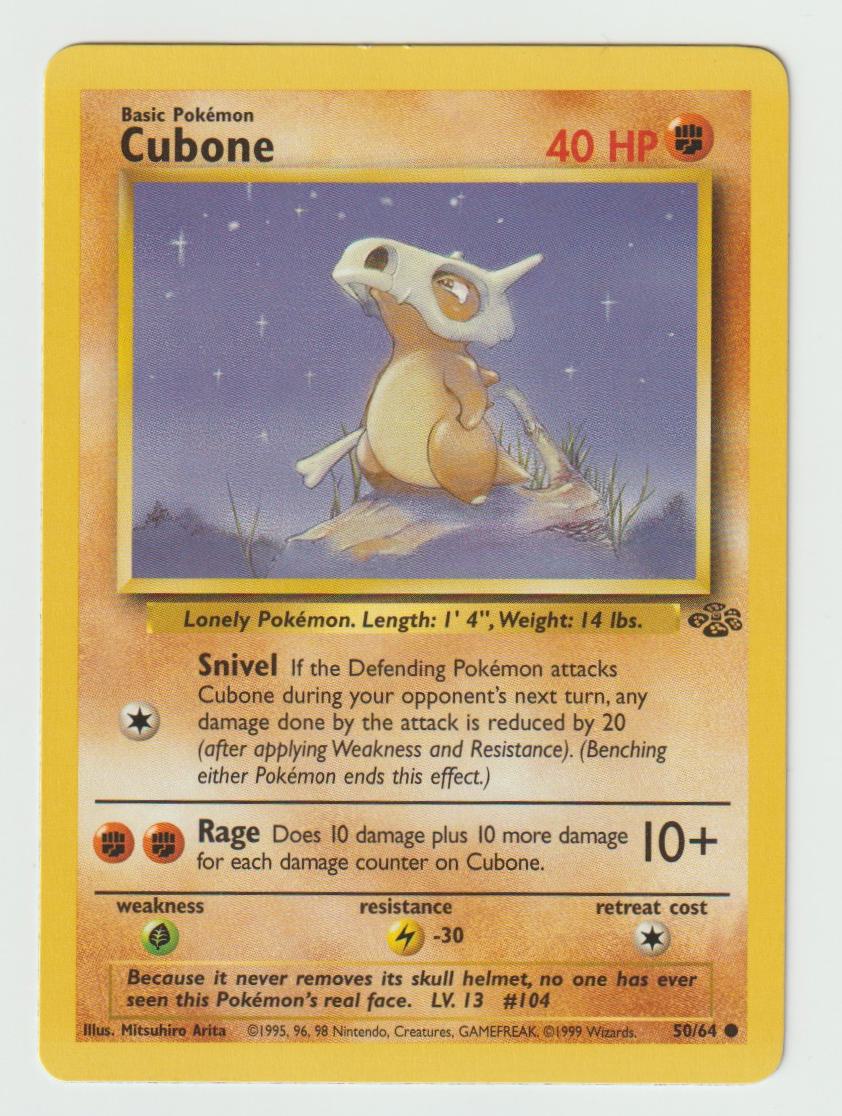 50/64: Cubone – Fighting – Common
