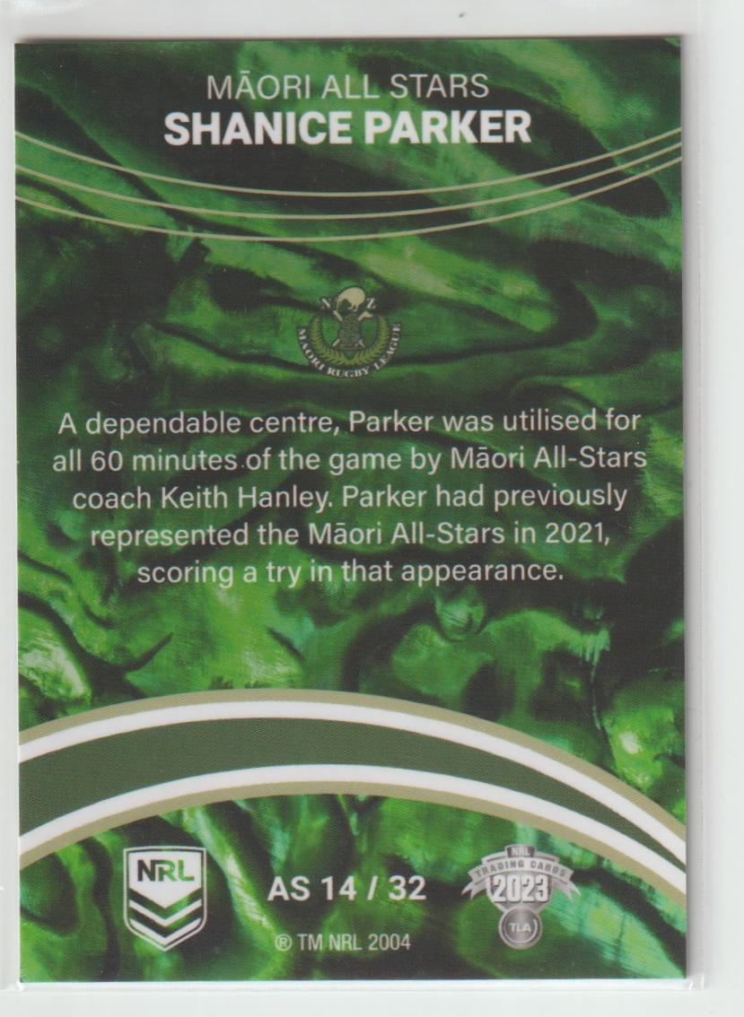 All Stars AS 14 MAORI SHANICE PARKER