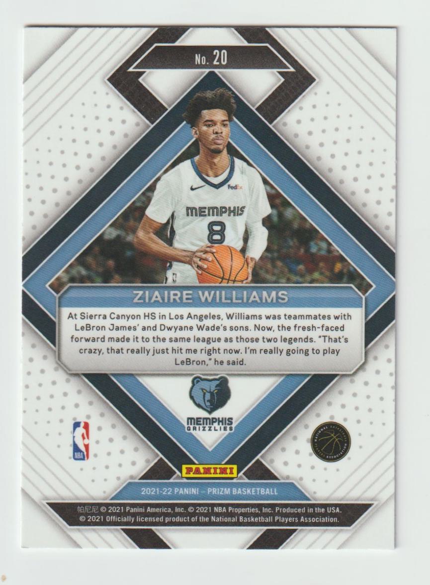 Emergent 020 Ziaire Williams - Memphis Grizzlies