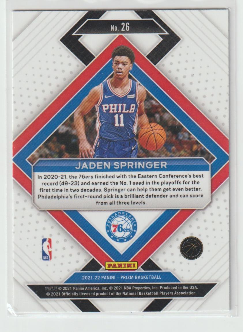 Emergent 026 Jaden Springer - Philadelphia 76ers