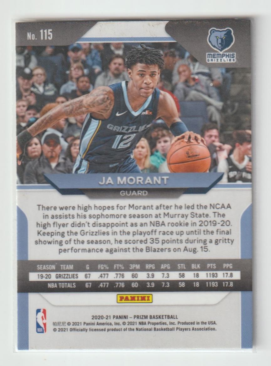 115 Ja Morant - Memphis Grizzlies
