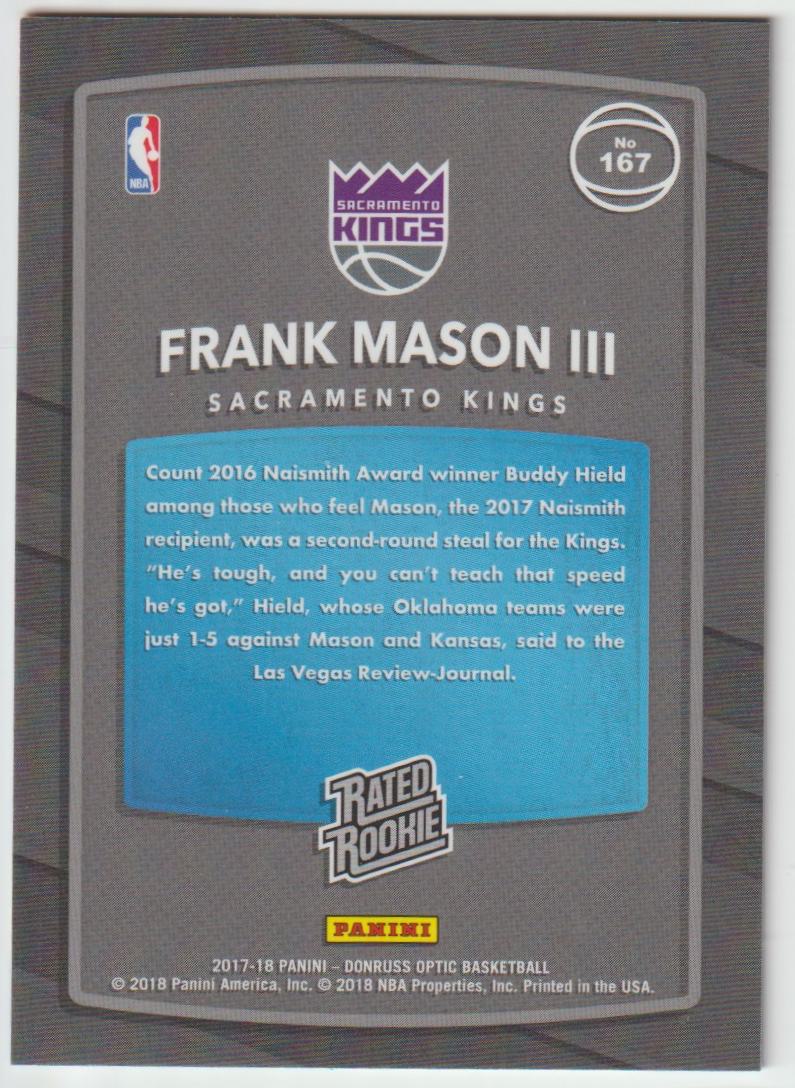 167 Frank Mason III - Sacramento Kings Mega Box Red/Yellow