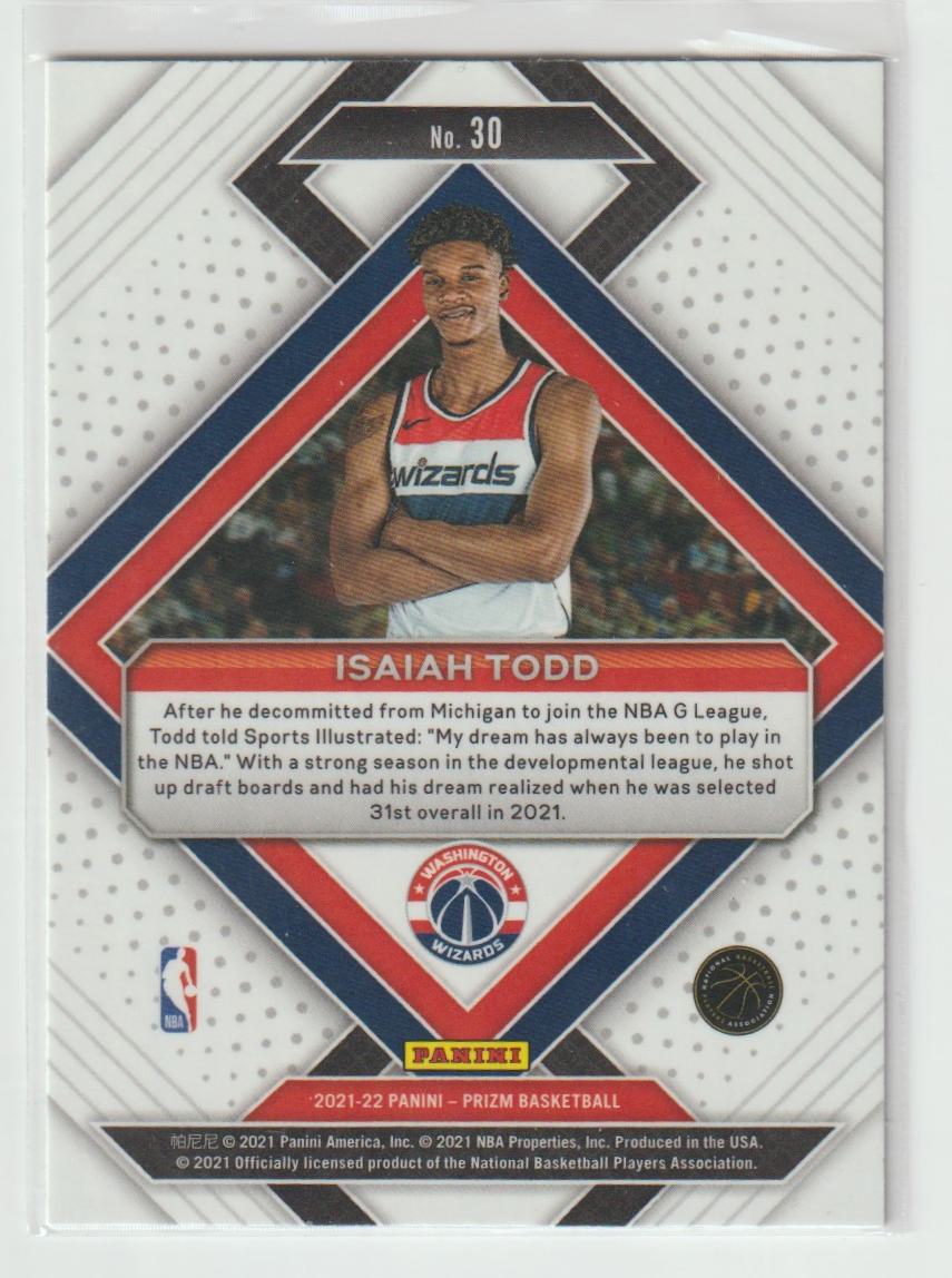 Emergent 030 Isaiah Todd - Washington Wizards