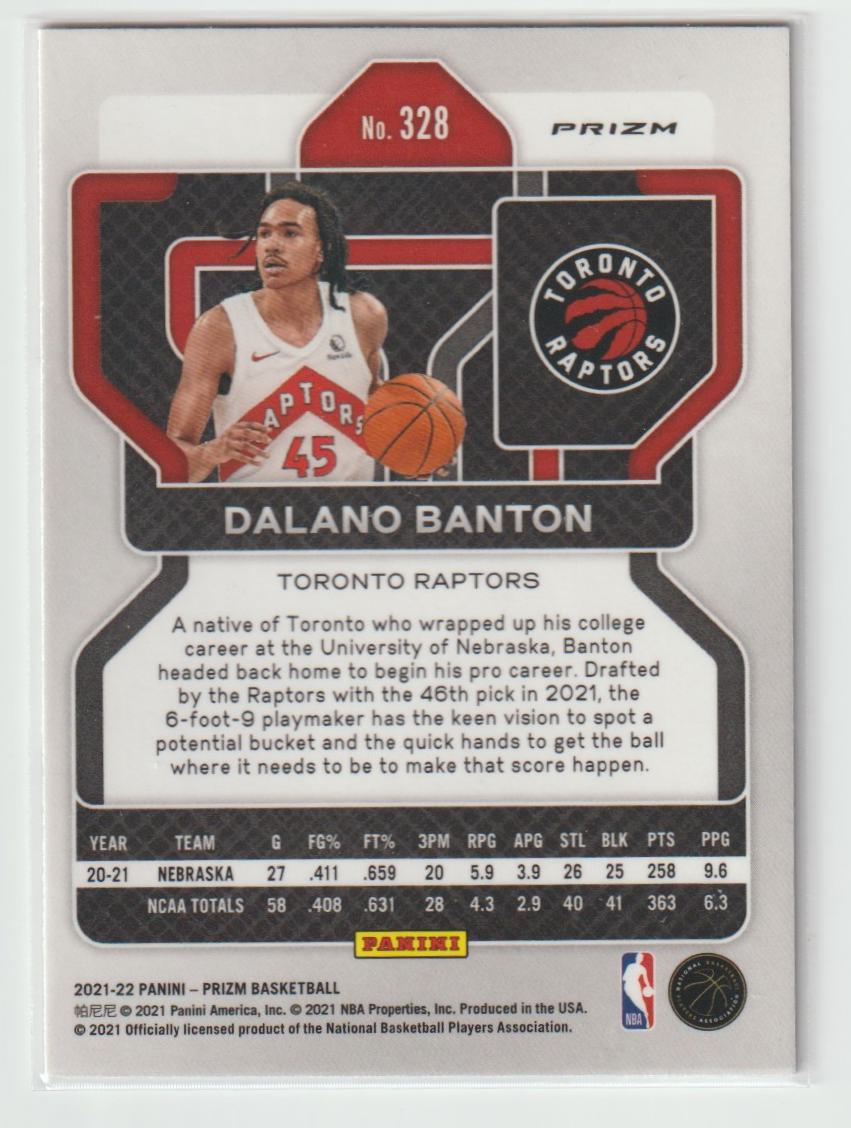 328 Dalano Banton - Toronto Raptors Red White Blue Prizm