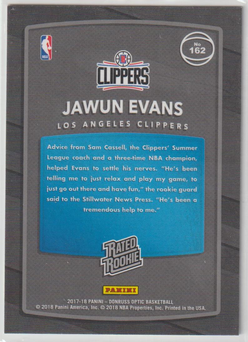 162 Jawun Evans - Los Angeles Clippers Mega Box Red/Yellow