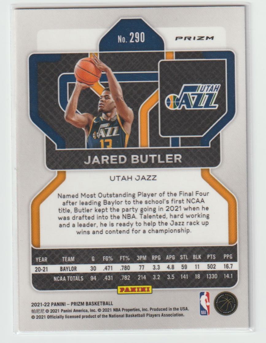 290 Jared Butler - Utah Jazz Red White Blue Prizm