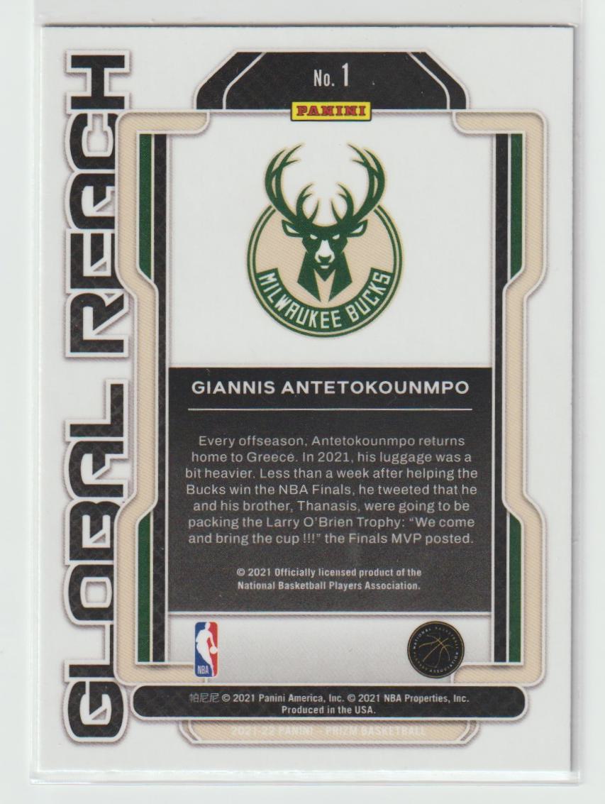 Global Reach 001 Giannis Antetokounmpo - Milwaukee Bucks