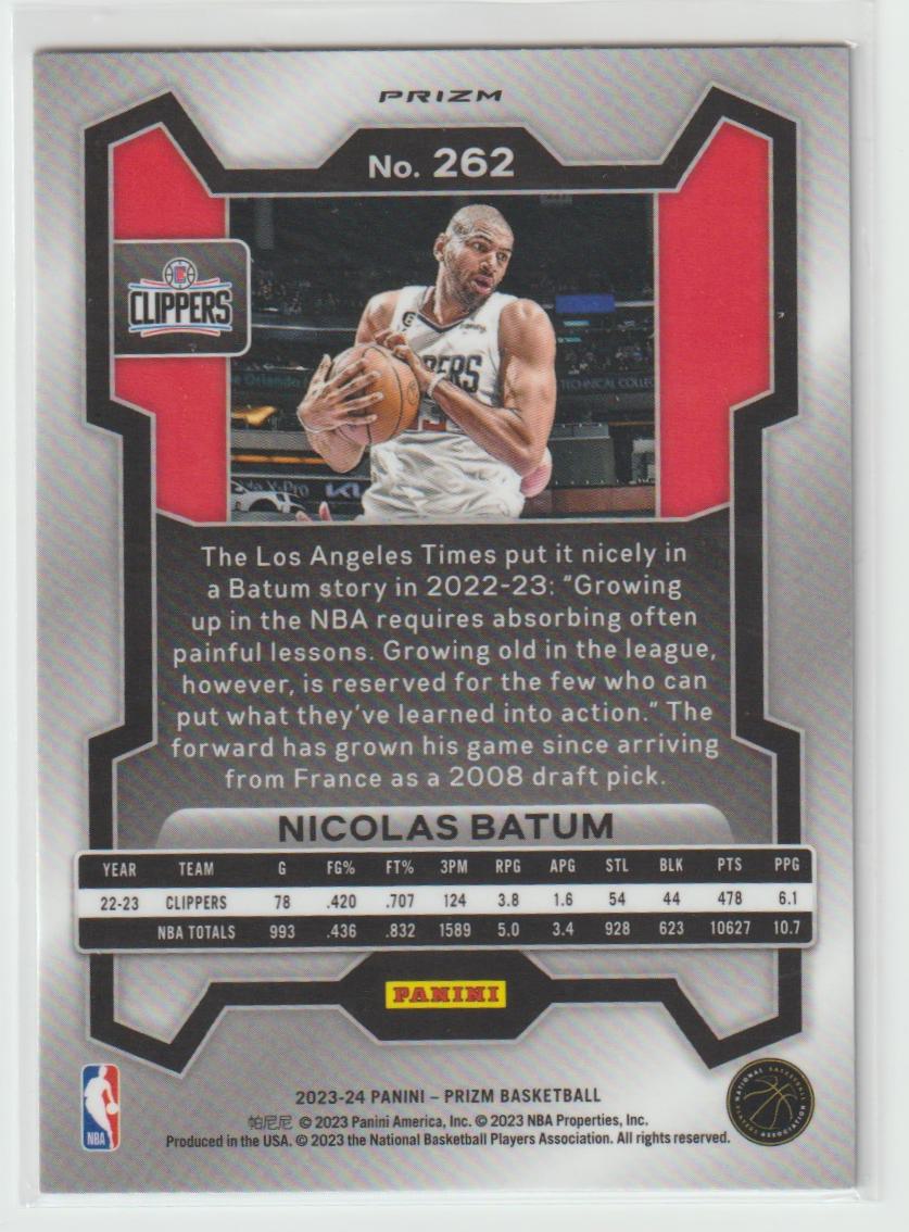 262 Nicolas Batum Los Angeles Clippers Ice